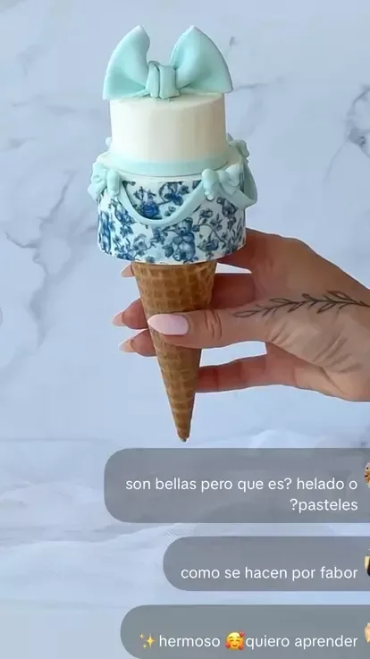 Finished cone cake