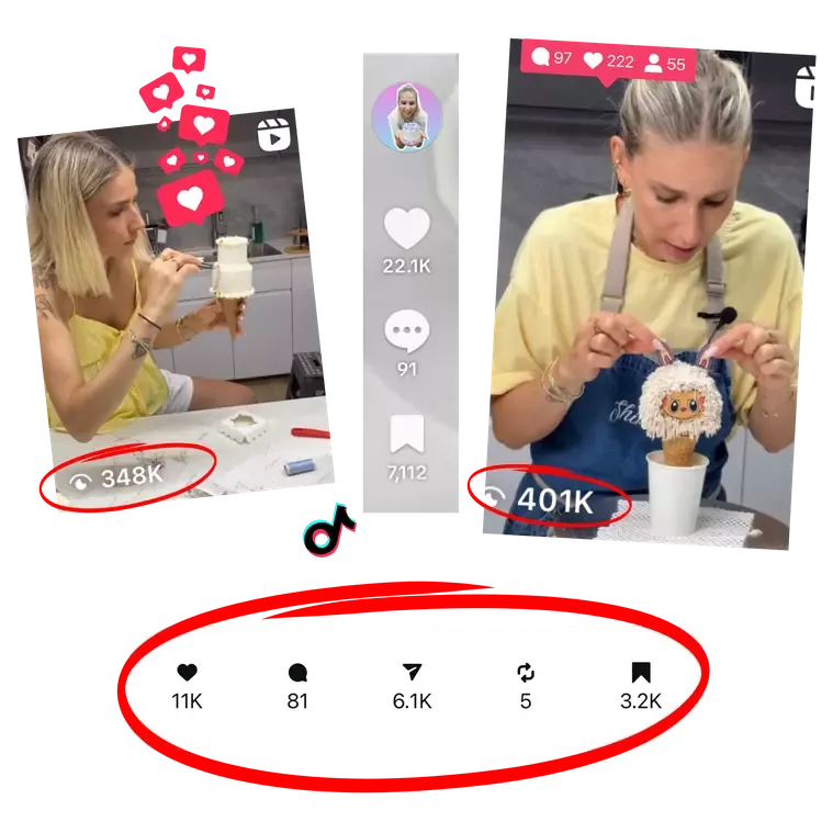 Cone cake social media engagement